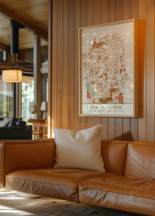 Black Maps Erdtöne 75 Poster