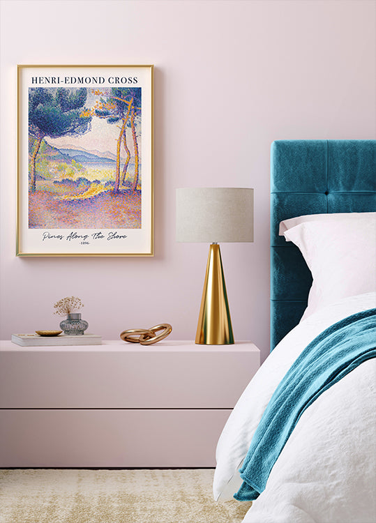 Poster Kiefern entlang der Küste