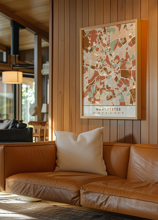 Black Maps Erdtöne 45 Poster