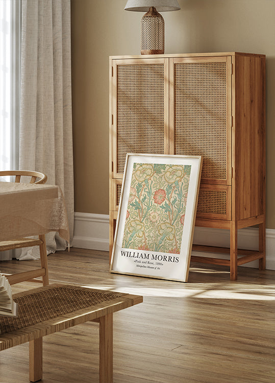 Poster „Rosa und Rose“ von William Morris