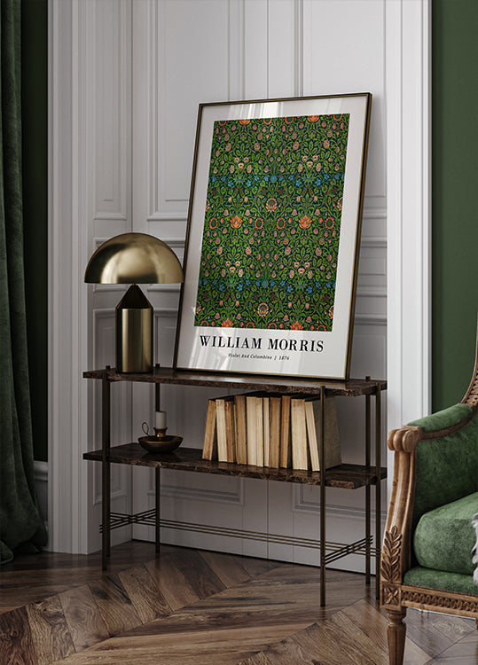 William Morris, Violett und Columbine 1876 Poster