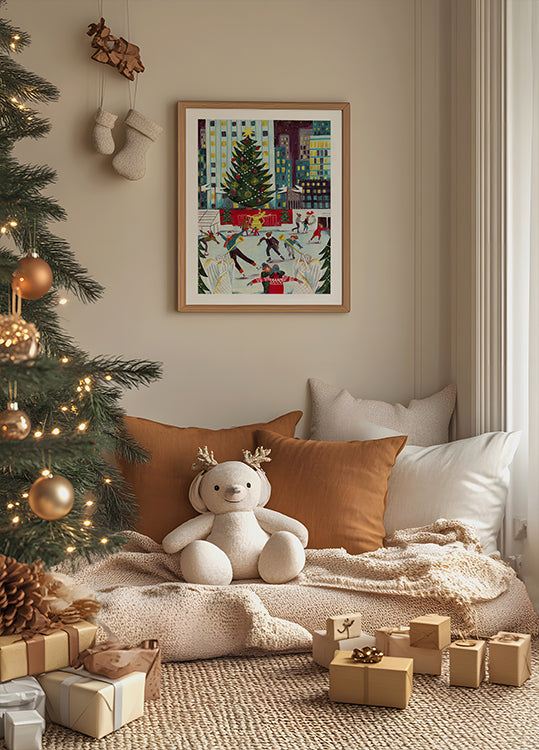 Eislaufen im Rockefeller Center Poster