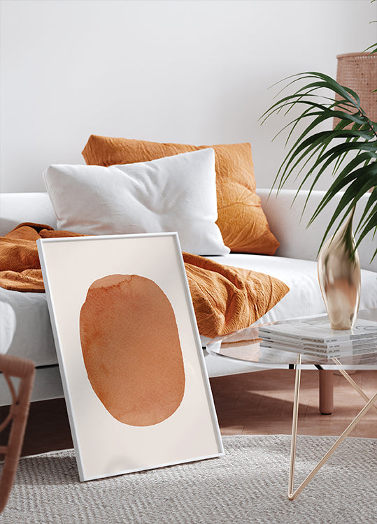 Orange Sonne Poster 