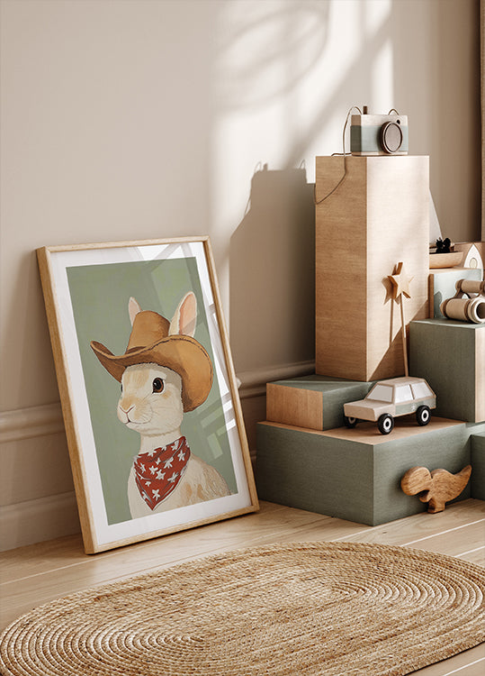 Cowboy-Kaninchen-Poster