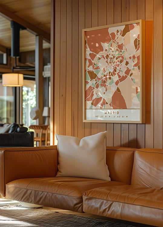 Black Maps Earth Tones 44 Plakat