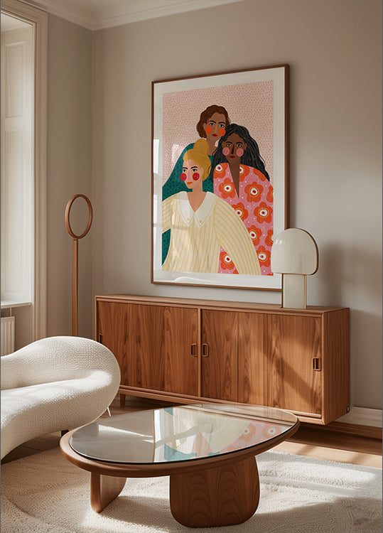 Poster „Freundinnen“.