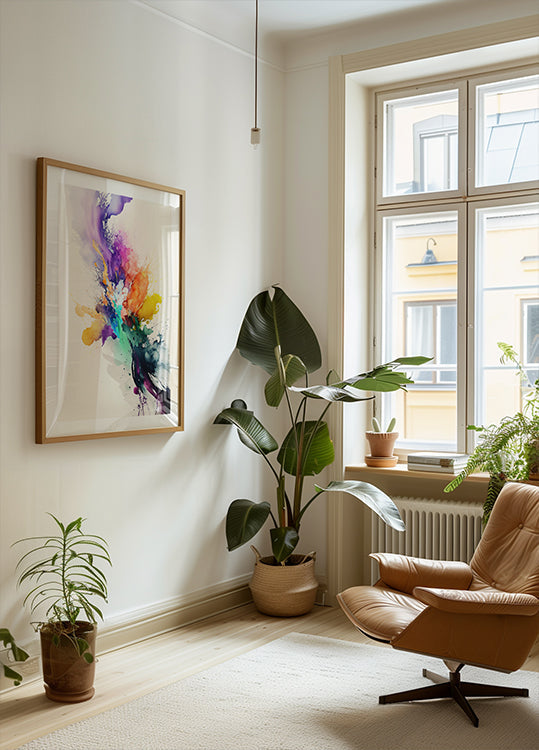 Lebendiges Farbexplosions-Poster