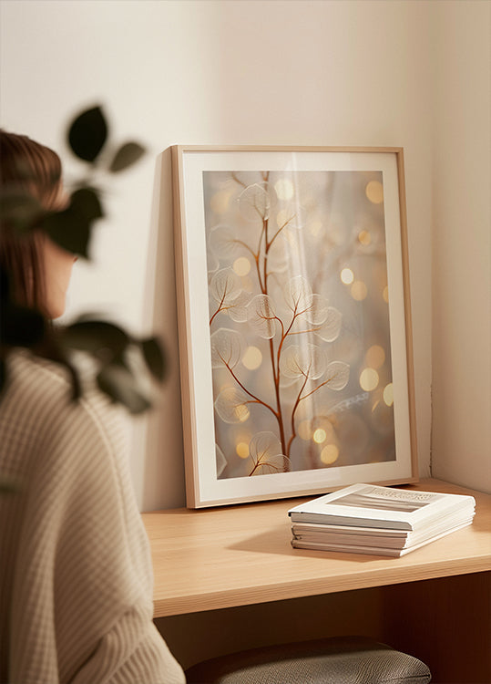 Poster mit ätherischem Glühen