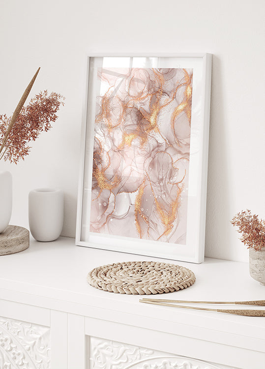 Marmor mit Gold Nr. 1 Poster 