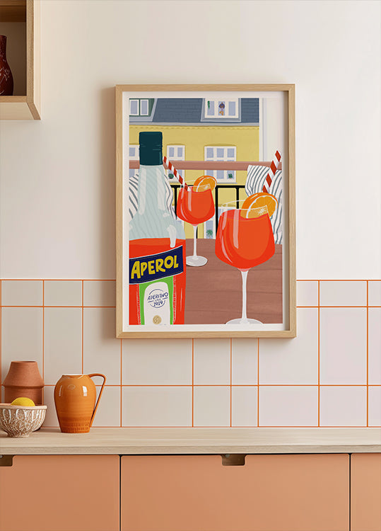 Balkon-Poster „Hygge“.