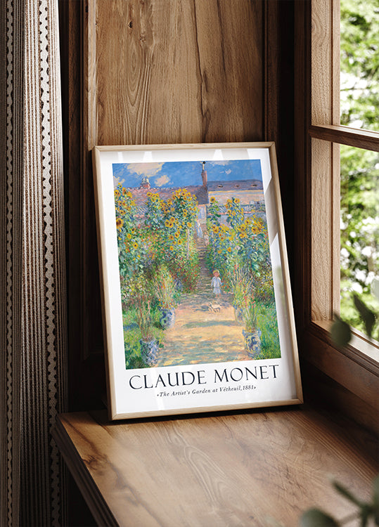 Poster Claude Monet Der Garten des Künstlers in Vétheuil