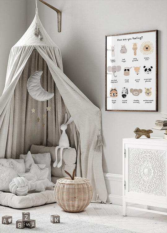 Beruhigender Meditationsemotionendruck für Kinder, 1 Poster