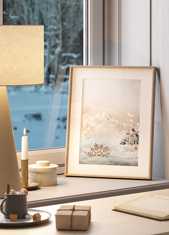Weiße Weihnachtsdekorationen Nr. 2 Poster 