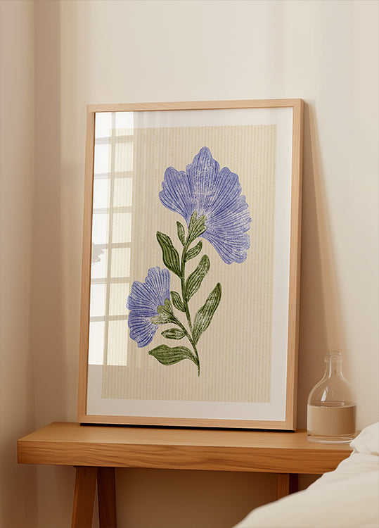 Vintage-Blumen-Poster