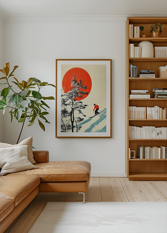 Skifahren in Japan Poster