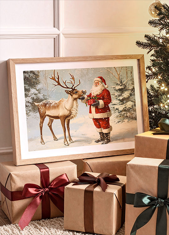 Pictufy Santa and Reindeer Plakat
