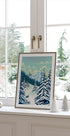 Skiing Landscape Plakat - Posterbox