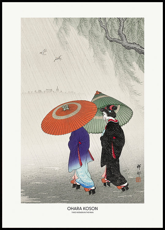 Two Women In The Rain Plakat - Posterbox
