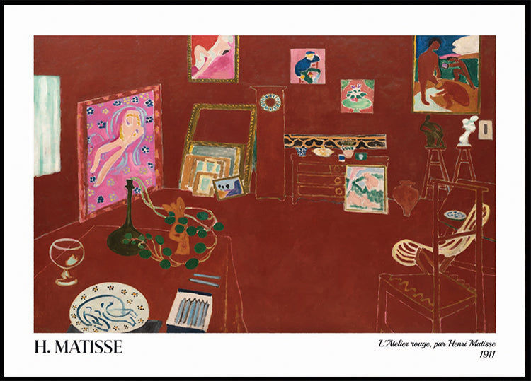 The Red Studio by Henri Matisse Plakat - Posterbox