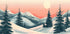 Snowy Winter Christmas Landscape Plakat - Posterbox