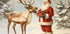 Pictufy Santa and Reindeer Plakat - Posterbox