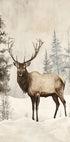 Elk Winter Nostalgia Plakat - Posterbox