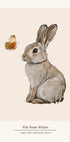 Baby Bunny And Butterfly, Personalized Baby Girl Plakat - Posterbox.dk