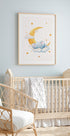 Baby Elephant on Moonlit Clouds Plakat - Posterbox.dk
