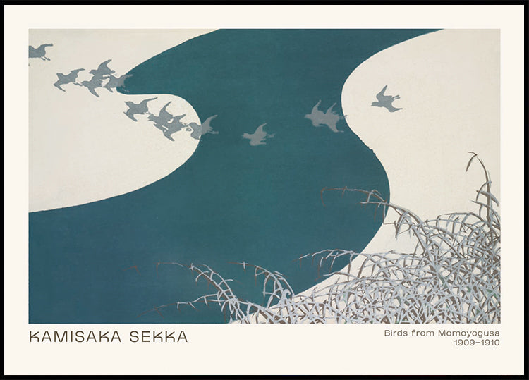 Birds from Momoyogusa, Japanese minimalist nature Plakat - Posterbox.dk