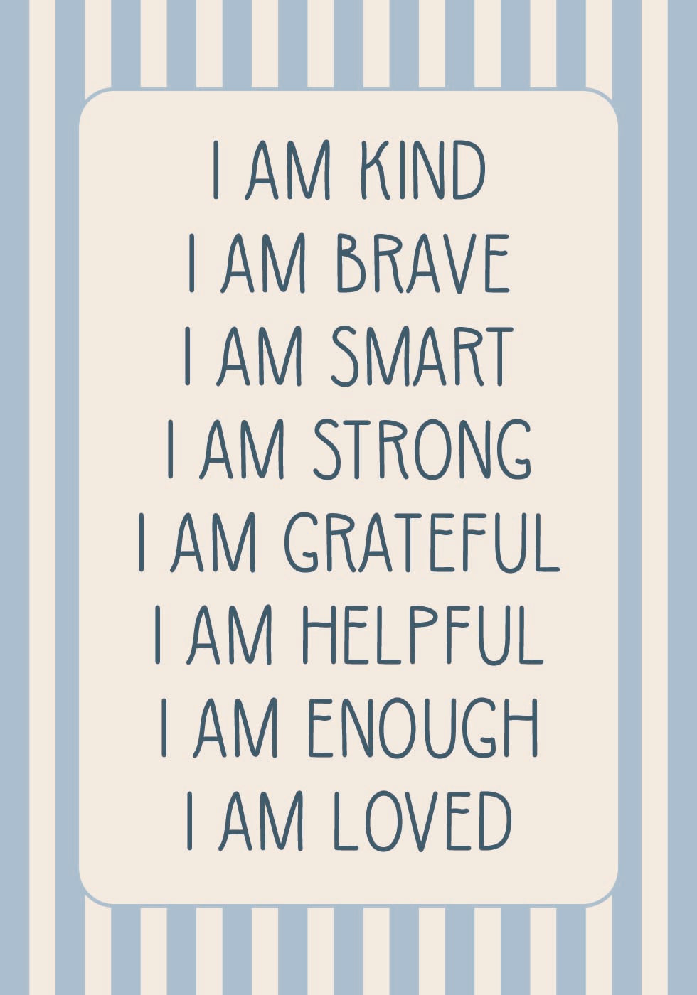 Boys Affirmations, Positive Self-Talk Plakat - Posterbox.dk
