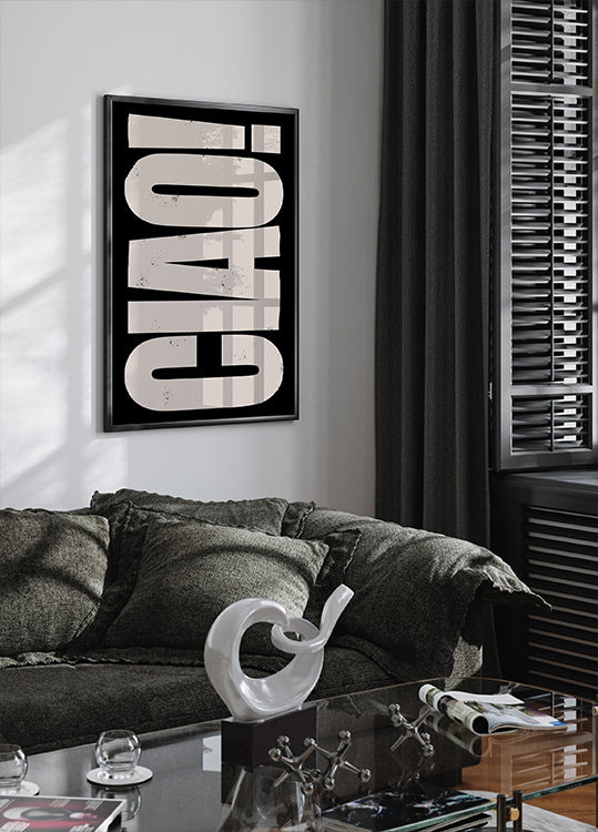 CIAO, typographic vertical Plakat - Posterbox.dk