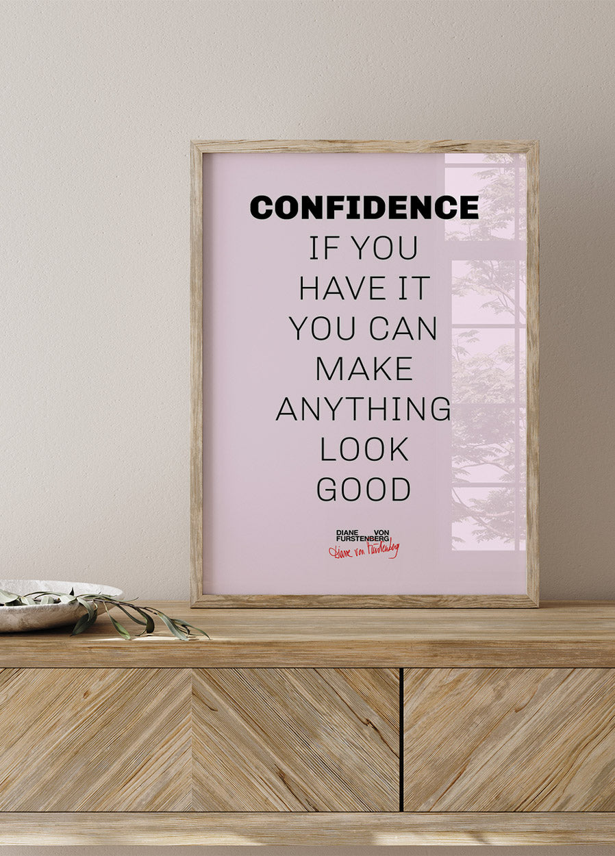 Confidence Quote Plakat - Posterbox.dk