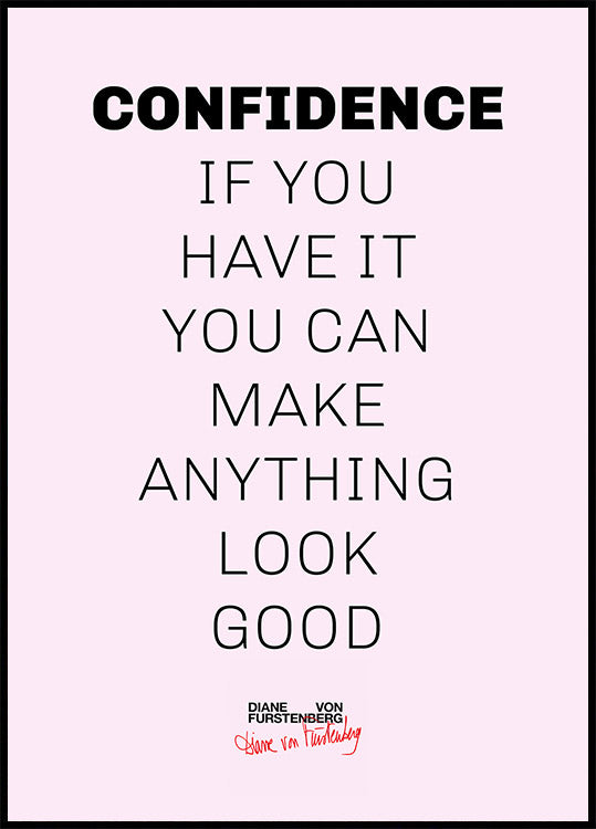 Confidence Quote Plakat - Posterbox.dk