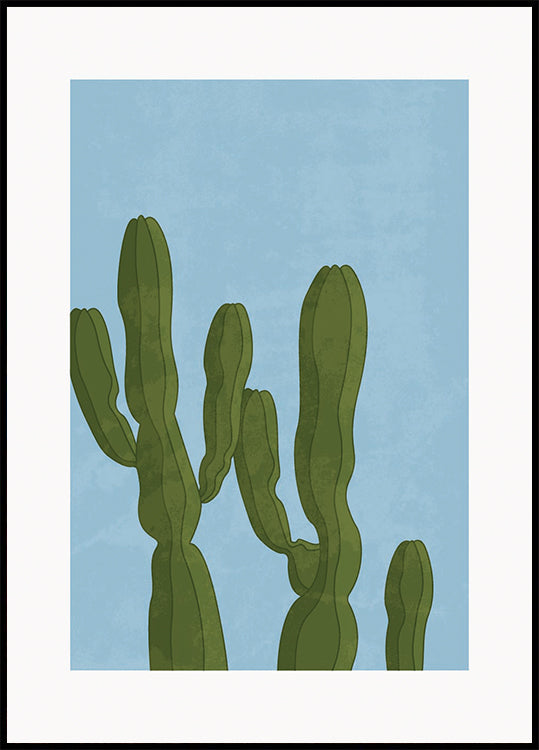 Desert Growth, Cactus Silhouettes Plakat - Posterbox