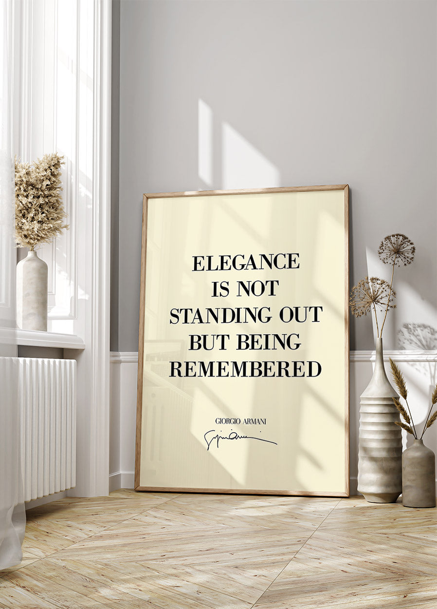 Elegance Quote Plakat - Posterbox.dk