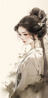 Elegant Ink Woman Plakat - Posterbox.dk