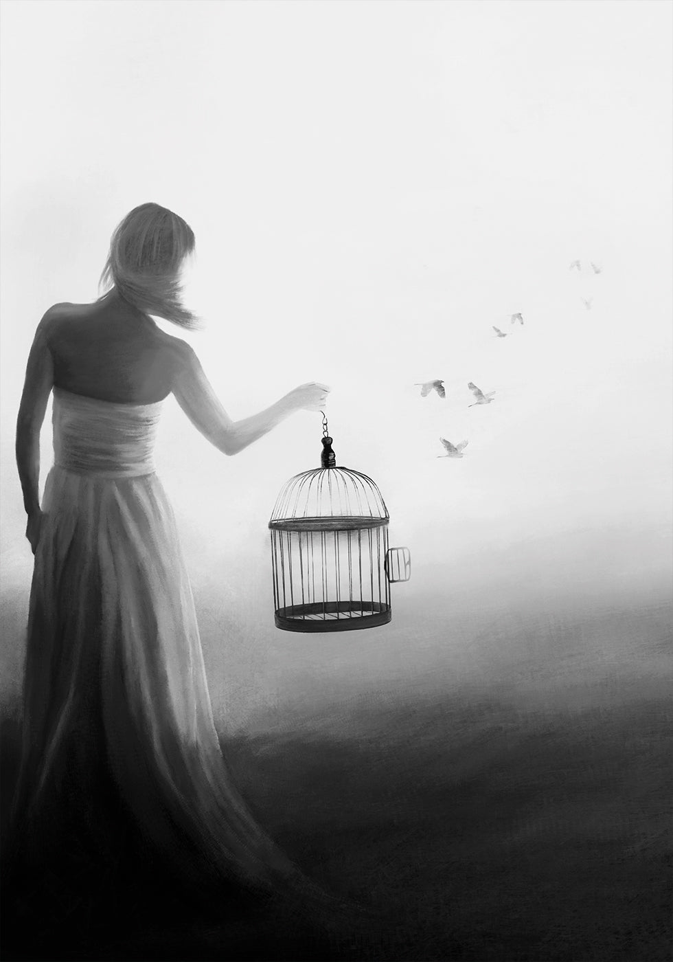 Freedom in Black and White Plakat - Posterbox.dk