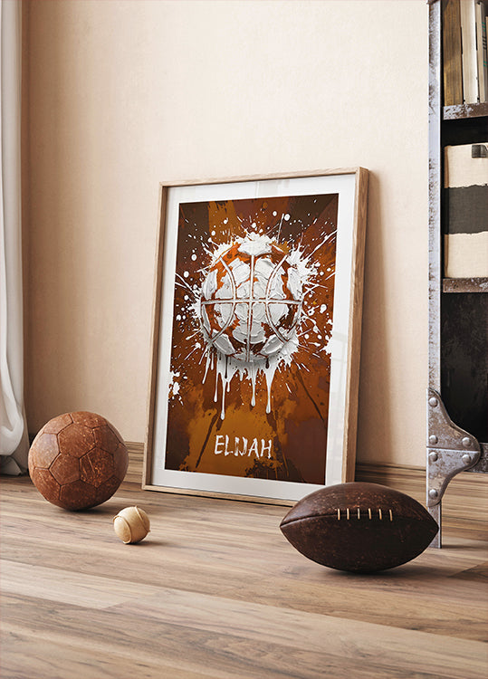 Graffiti Basketball Personal Name - Posterbox