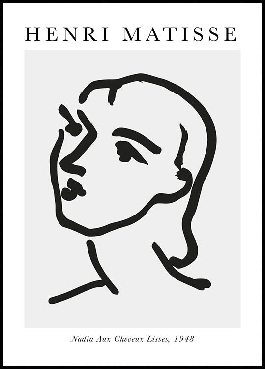 H. Matisse Nadia Aux Cheveux Lisses Plakat - Posterbox.dk