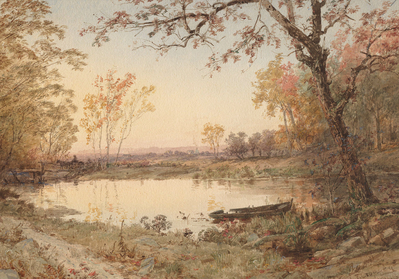 Jasper F. Cropsey - Hastings on Hudson Plakat - Posterbox.dk