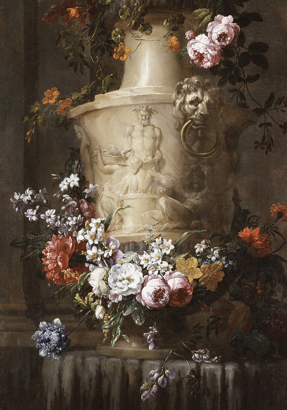 Jean-Baptiste Monnoyer - A Garland of Flowers Plakat - Posterbox.dk