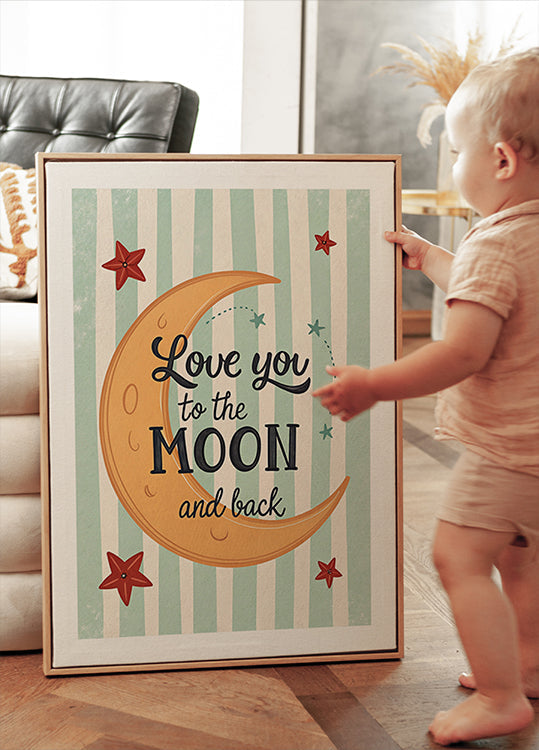 Love you to the moon and back Plakat - Posterbox
