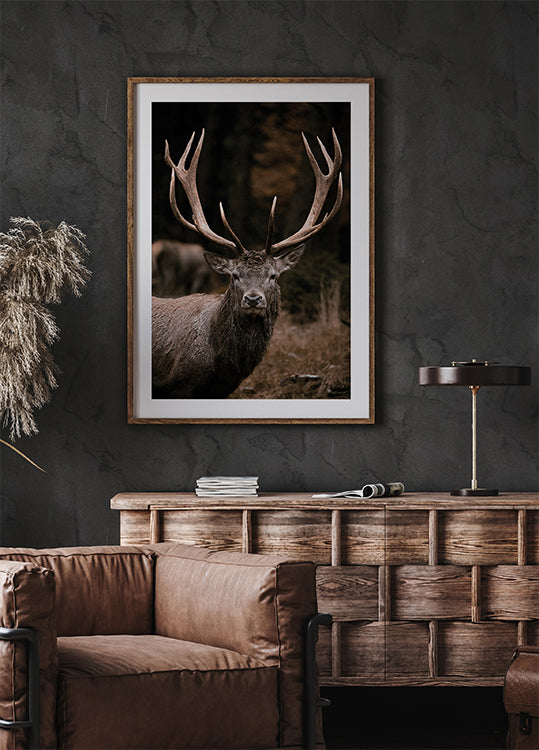Majestic Deer in Autumn Forest Plakat - Posterbox.dk