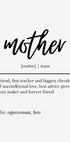 Mother Definition Print Plakat - Posterbox.dk