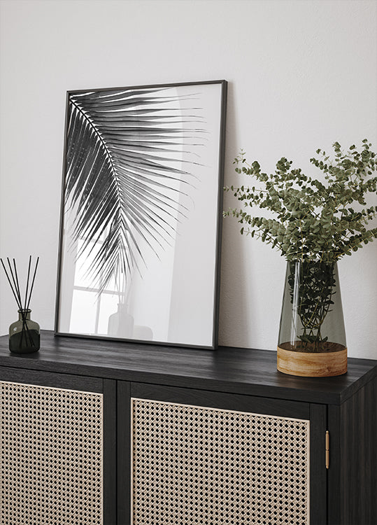 Palm Leaf in Monochrome Plakat - Posterbox.dk