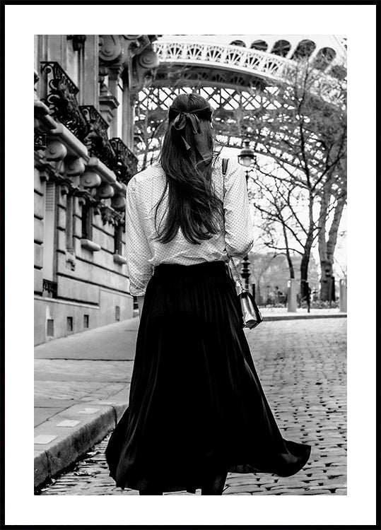 Parisian Elegance Eiffel Tower Black & White Plakat - Posterbox