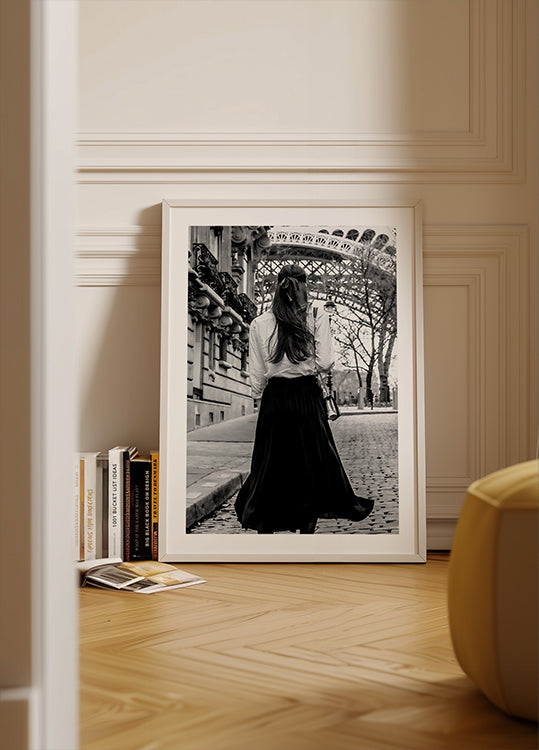 Parisian Elegance Eiffel Tower Black & White Plakat - Posterbox