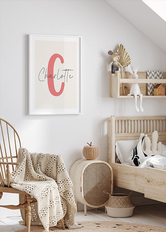 Personalized Name and Initial Plakat - Posterbox.dk