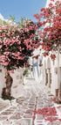 Pink Flower Trees in a Picturesque Alley Plakat - Posterbox.dk