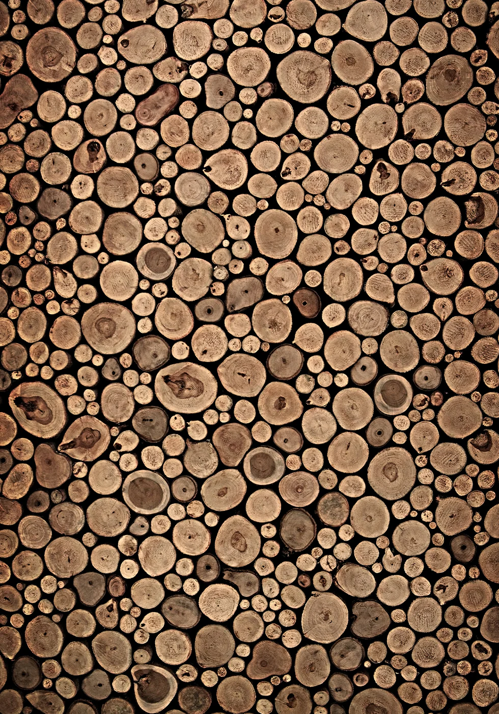 Rustic Wood Log Pattern Plakat - Posterbox.dk